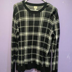 Black and White Plaid Sweater - a new day